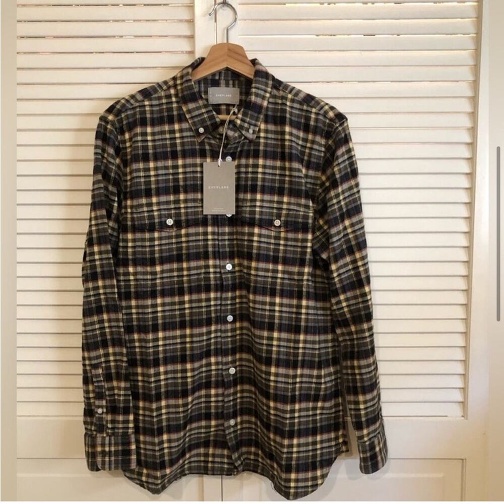 NWT Everlane The Brushed Flannel Shirt Large - Picture 5 of 10
